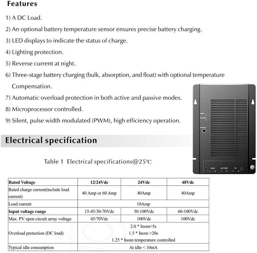 800 Watt Solar Panel Kit for Home:8pcs 100W Polycrystalline PV Panel with 40A MPPT Charge Controller & Accessory 12V 24V Off-Grid System
