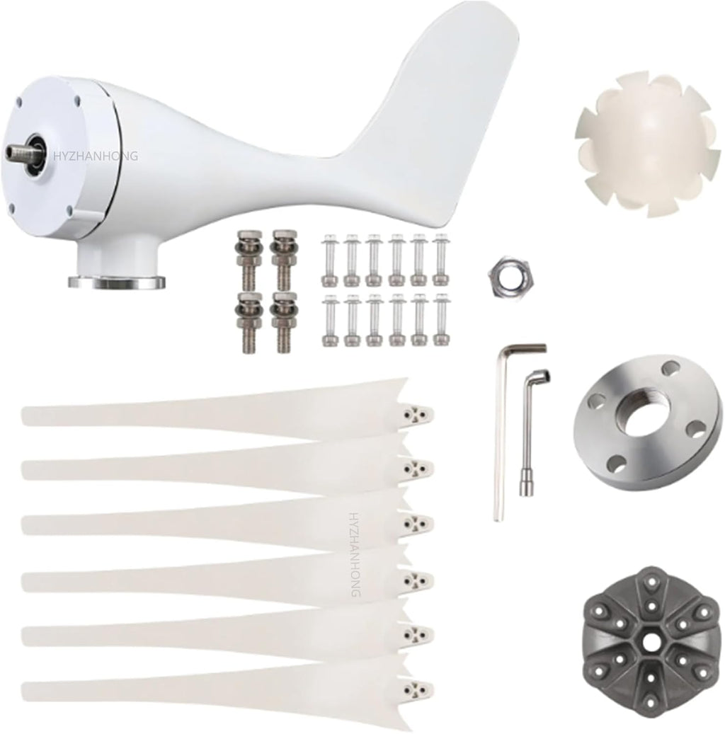 1000W Windmills Turbine Generator,6 Blades 12V 24V 48V Horizontal Wind Turbine Generator with Mppt Charge Controller for Farm Home Use