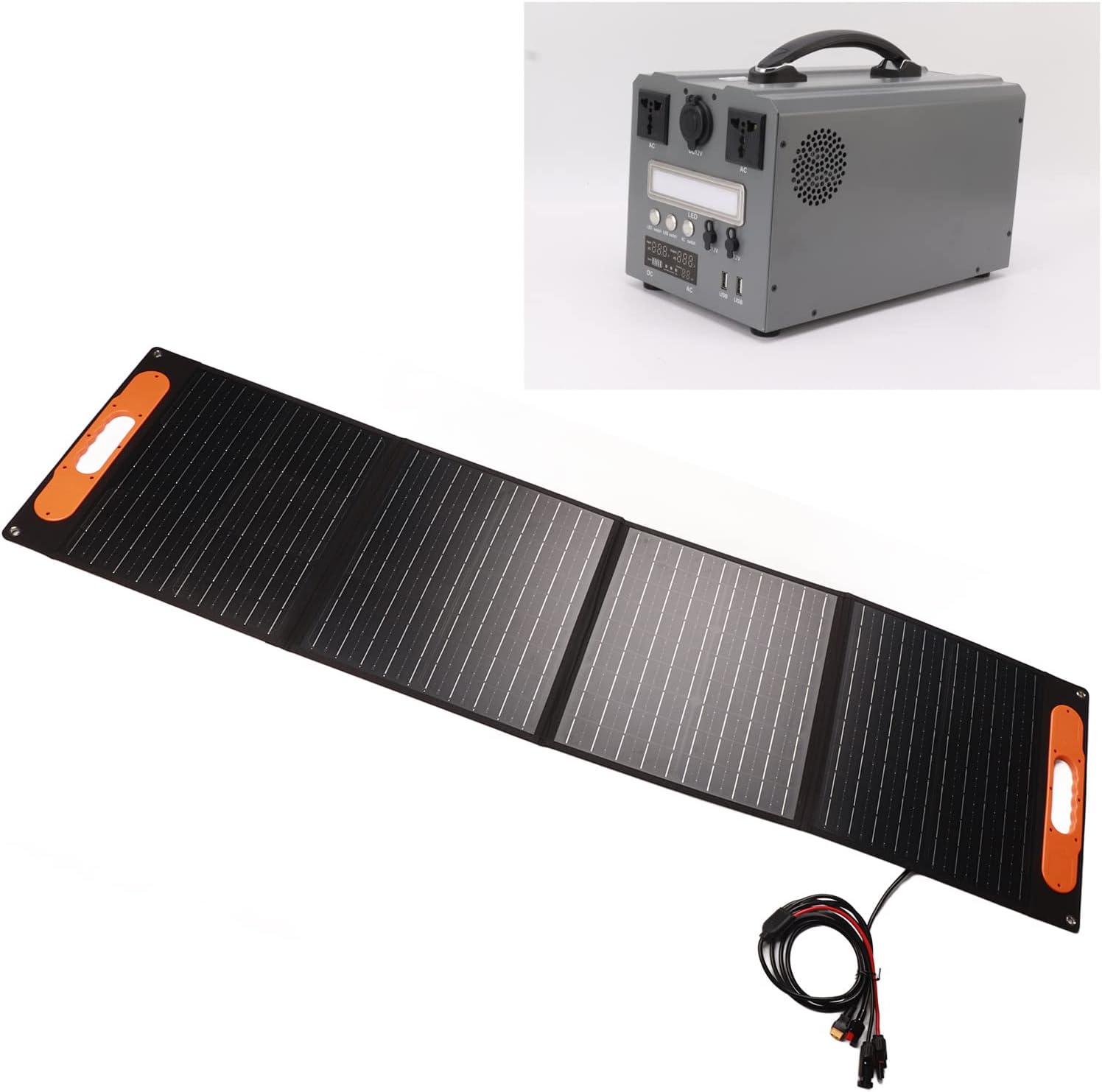 100W 18V 5.5A Portable Solar Panel,Foldable Solar Panel Charger,High Efficiency Waterproof Dustproof Solar Panel with XT60 Adapter for ZC600 ZC1000 ZC2000