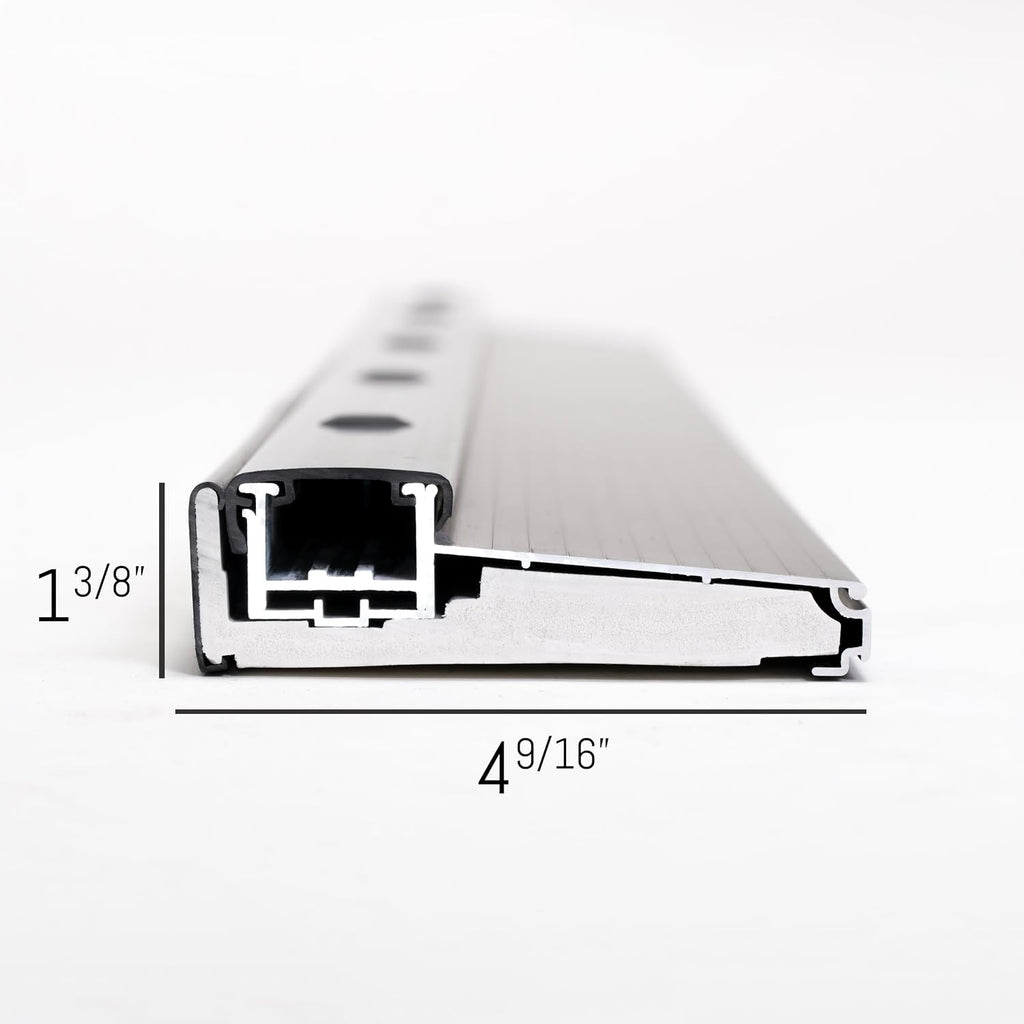 Adjustable Aluminum Threshold – Extra Short Width with Hidden Screws, Adapts to Any Height, Heavy-Duty for Residential & Commercial Use, Available in Multiple Sizes (Black, 48 inch)