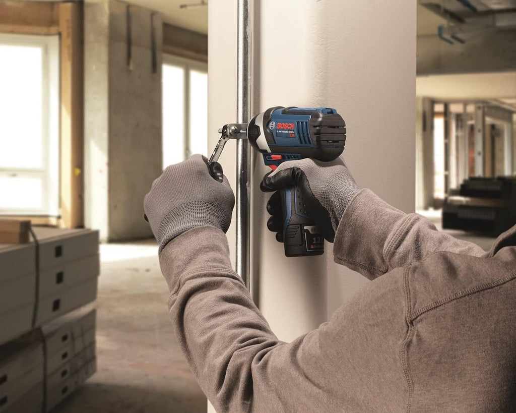 BOSCH CLPK22-120 12V Max Cordless 2-Tool 3/8 in. Drill/Driver and 1/4 in. Impact Driver Combo Kit with 2 Batteries, Charger and Case & Bosch MS4041 41-Piece Drill and Drive Bit Set