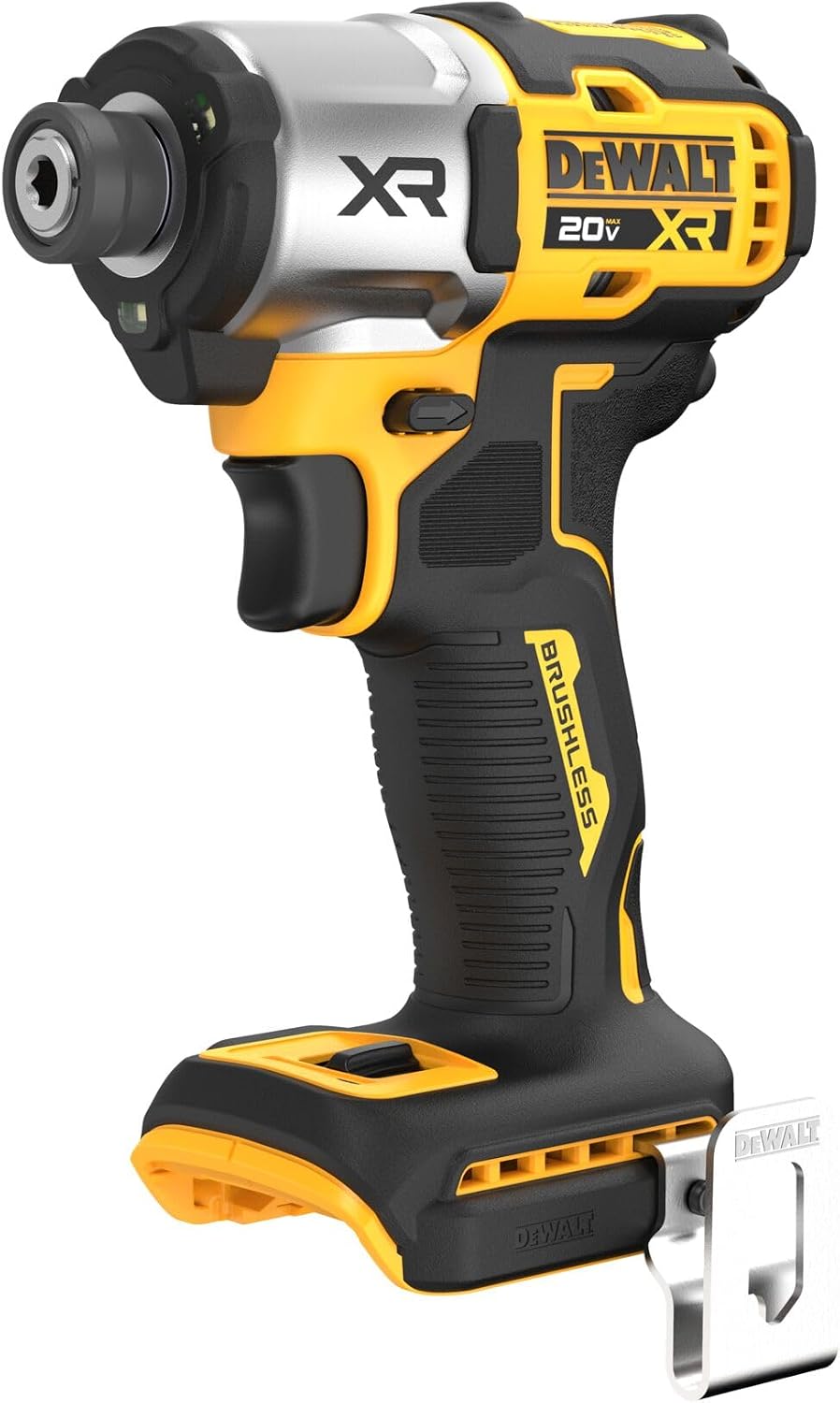 DEWALT 20V MAX XR Impact Driver, Brushless, 1/4'', 3-Speed, Bare Tool Only (DCF845B), Yellow, Black (Renewed), Black,yellow