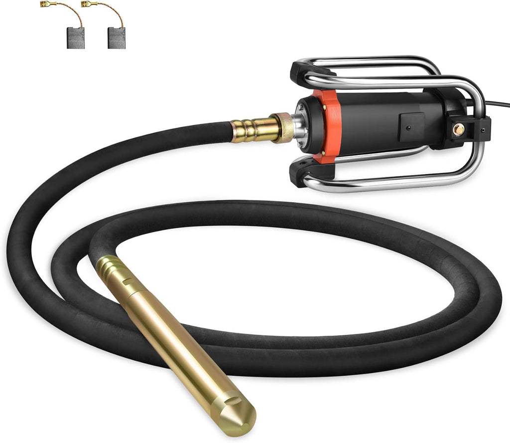 Seeutek Concrete Vibrating Tool - 1500W 16000 RPM Portable Pencil Cement Vibrator to Remove Air Bubbles and Level Concrete with 4.5m (14-3/4ft) Long Shaft Rod, Easy to Use