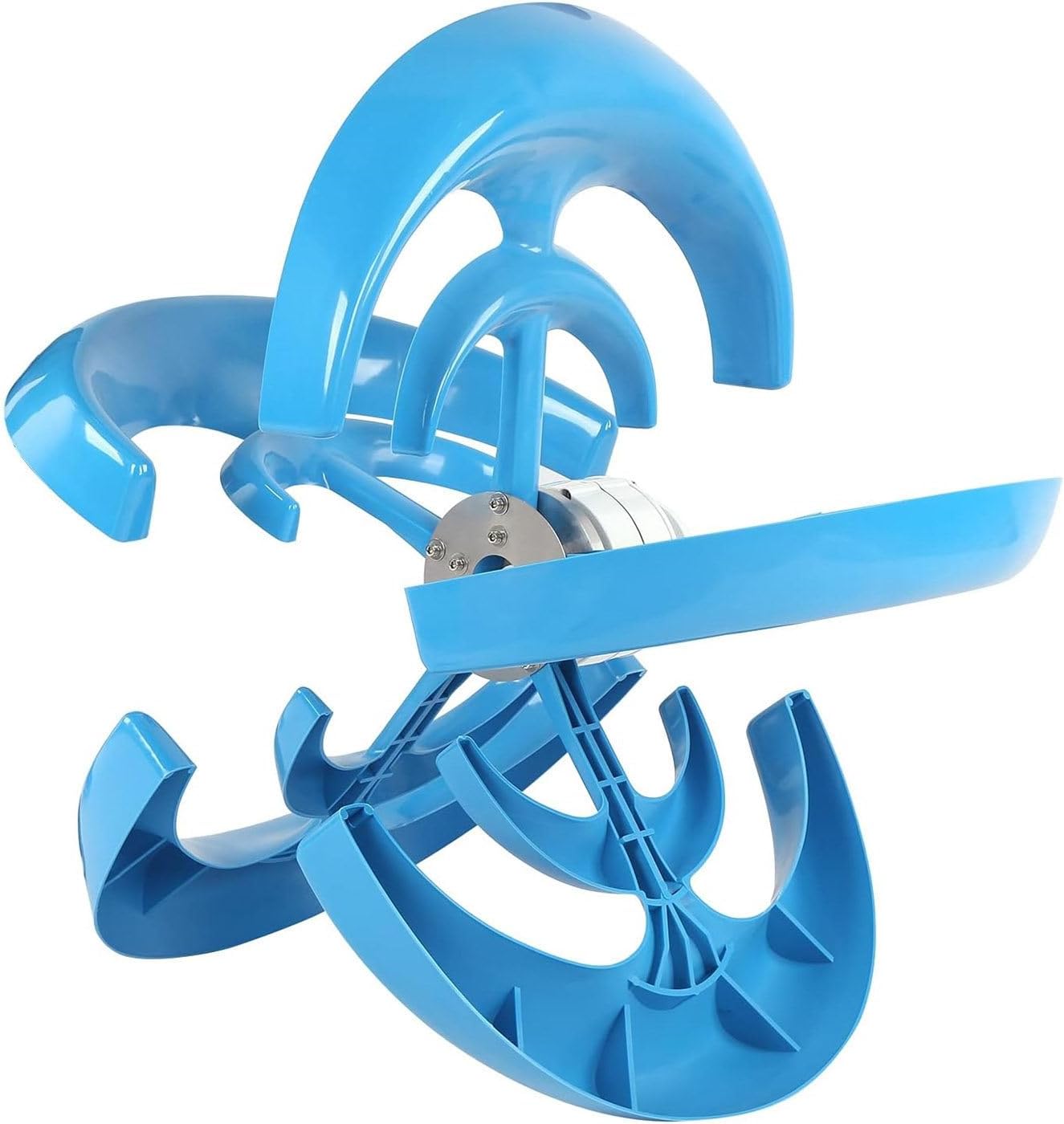 1000W Wind Turbine Generator Kit 12V 24V No Cost Energy Windmill Vertical Axis Wind Turbine Generator Home Three Phase Generator Maglev Breeze Start,12V-Blue