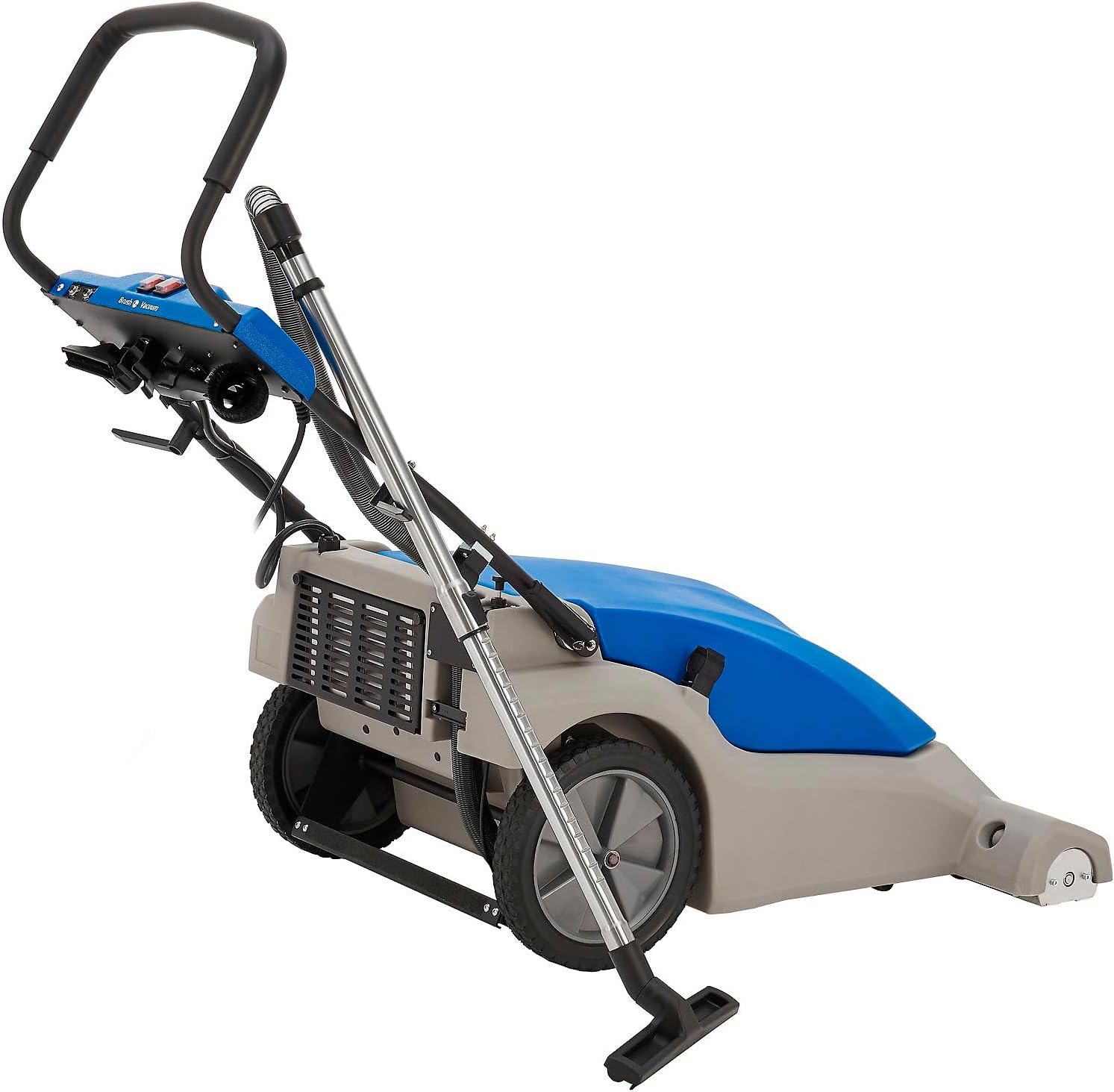 Global Industrial Commercial Wide Area Carpet Vacuum Cleaner, 30' Cleaning Width, 10.5 Gallon Capacity, 2 Horsepower, 120V 80'L Power Cord, Gray & Blue