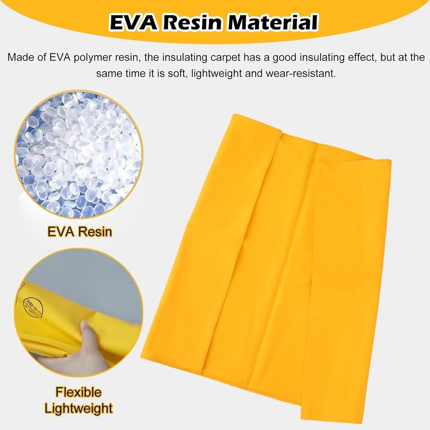 Industrial Insulation Blanket Large Electric Blanket with 3 Insulated Clamps, Outdoor Power Supply Safety Tool for Substations(10KV - 40x50cm(15.7x19.7in))