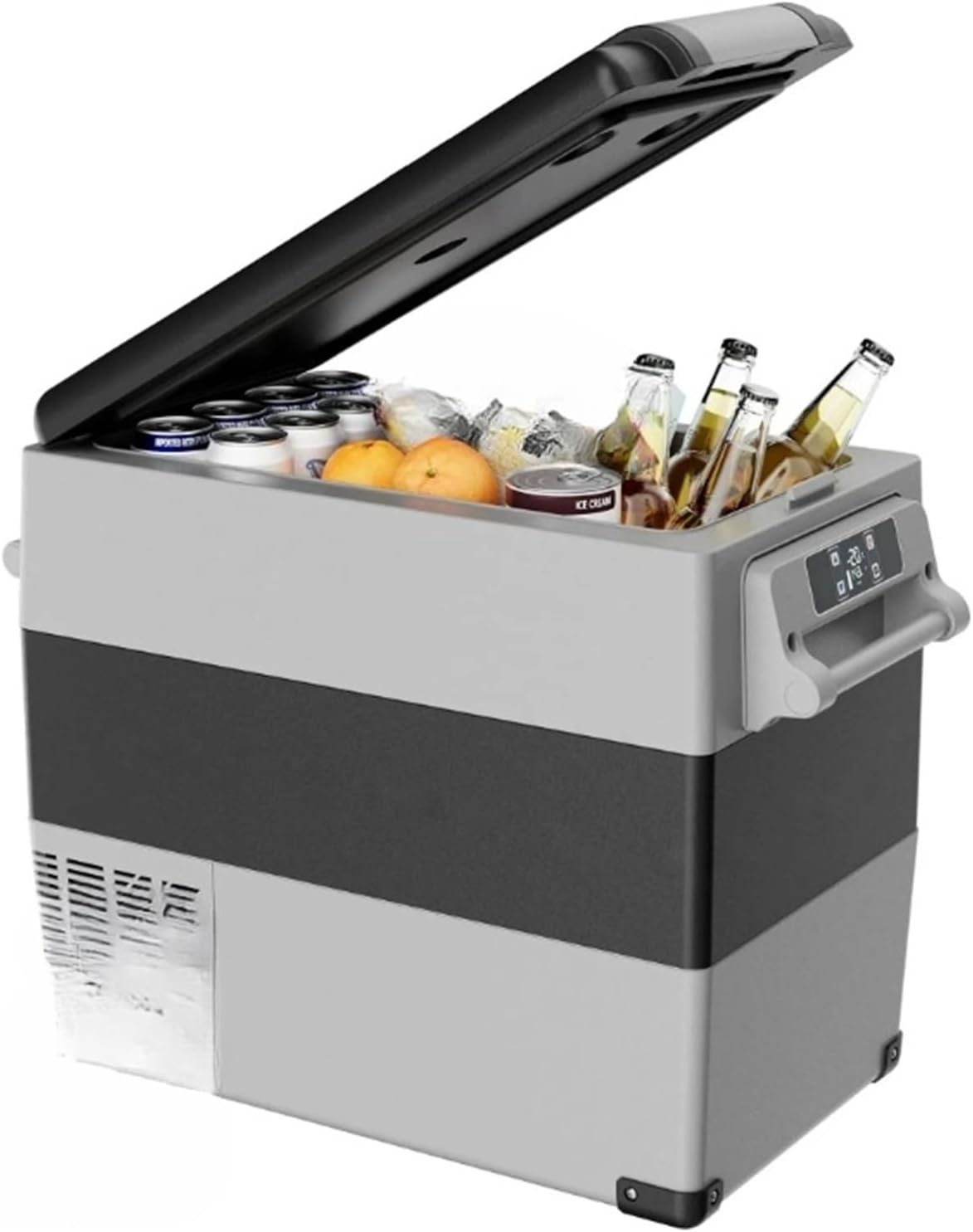 58QT(55L) Portable Refrigerator Mini Fridge,Electric Cooler With 12/24V DC 110-240V AC For Camping, Travel,Home