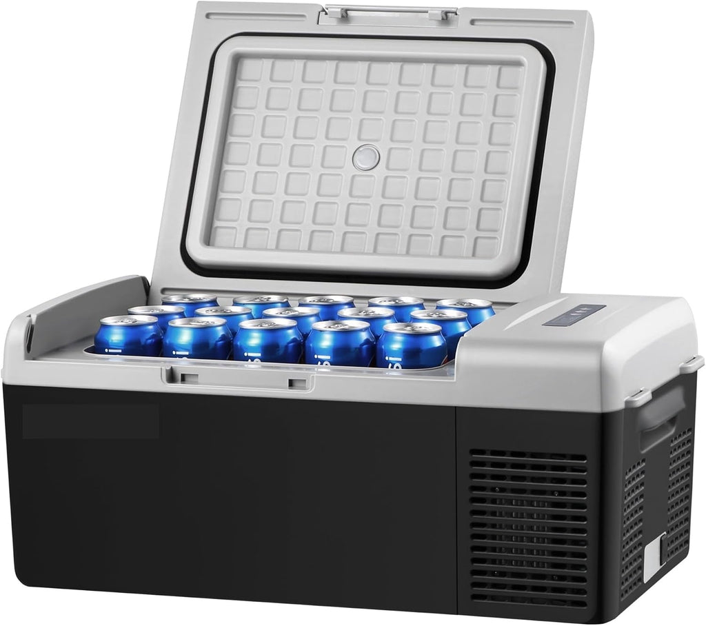 FC15 Black Portable Car Refrigerator Portable Freezer 15L Electric Cooler 12/24V Car Fridge For Camping Truck RV Travel