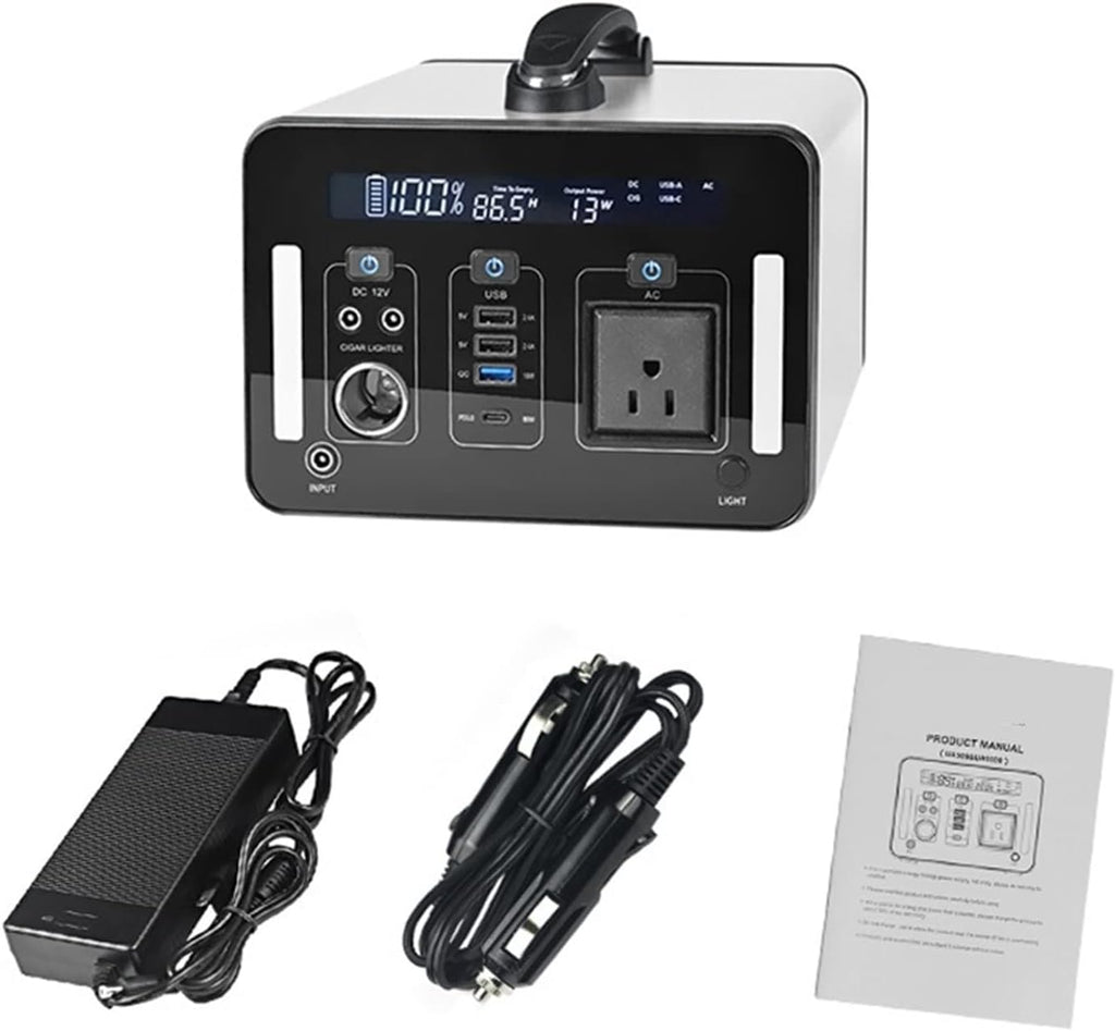 Portable Electric Power Station 1000WH 110V-240V Solar Generator For Home Energy Storage Power Supply Outdoor Camping Drones (Color : 1000W Power Station, Size : E)