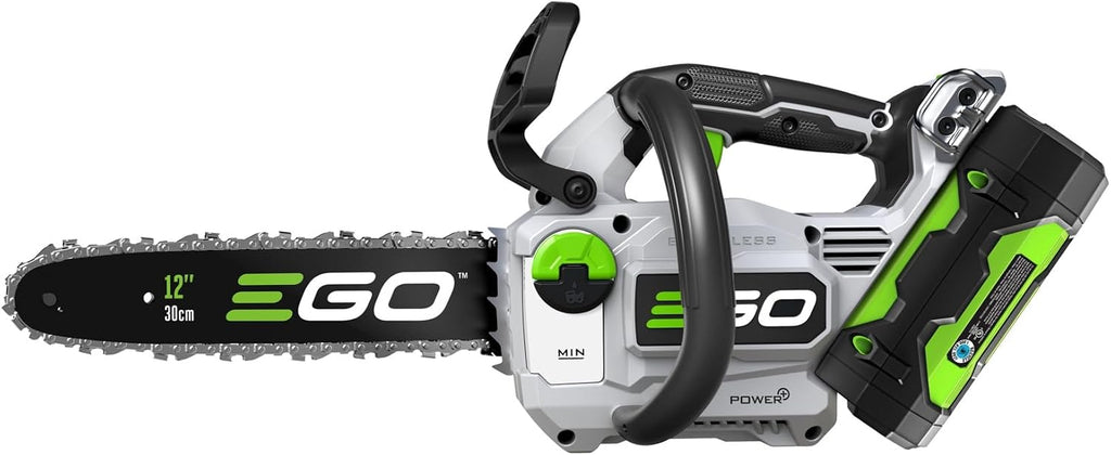EGO POWER+ Chain Saw, 12' Battery Powered Chainsaw, Electric Cordless, Includes 56V 2.5Ah Battery and Charger - CS1201