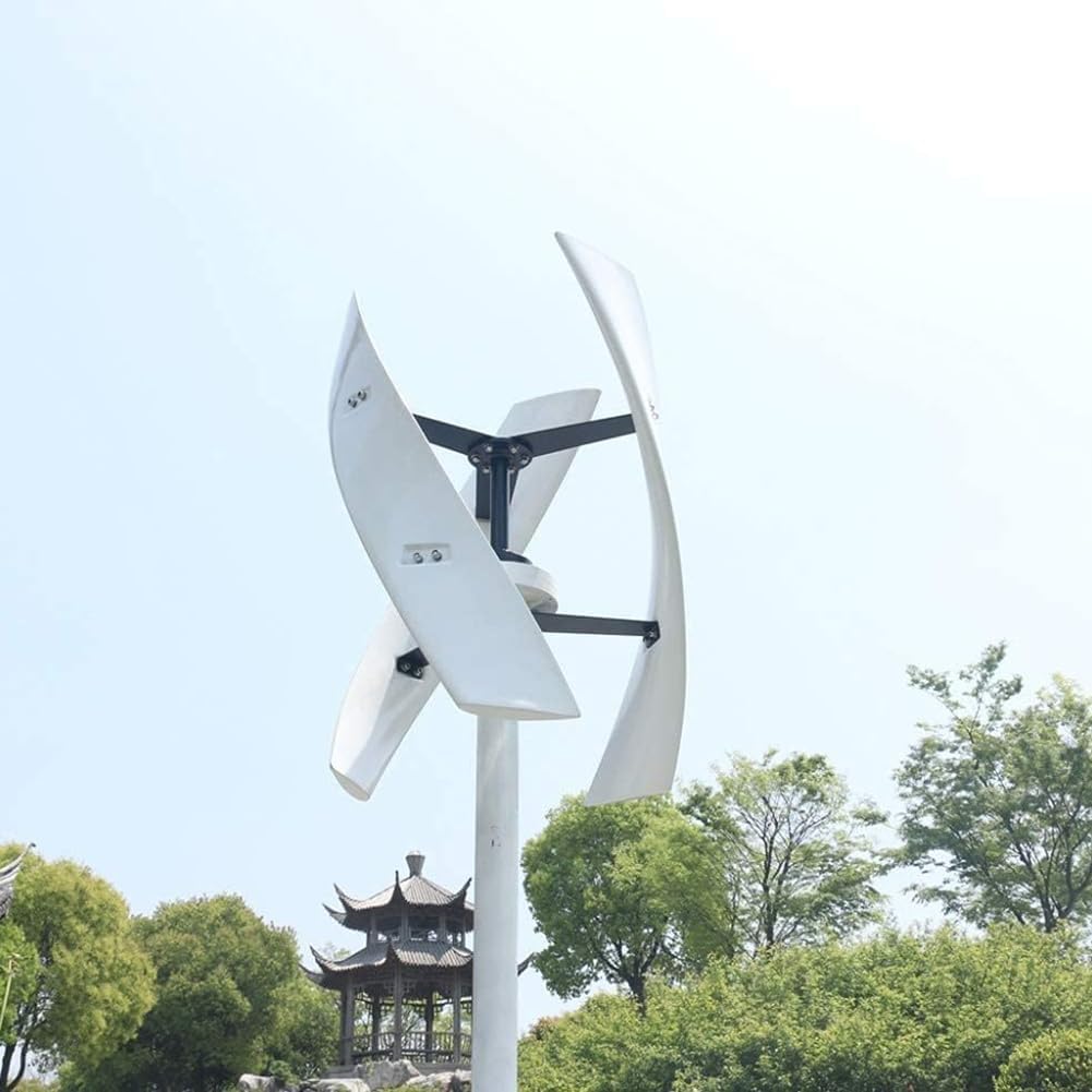 Wind Turbine Generator Kit with 3-Blade, Vertical Wind Power Turbine Generator Kit with Full Set of Equipment, Power Producer Equipment, Wind Power Generator for Marine, RV, Home,3000w 48v 2m