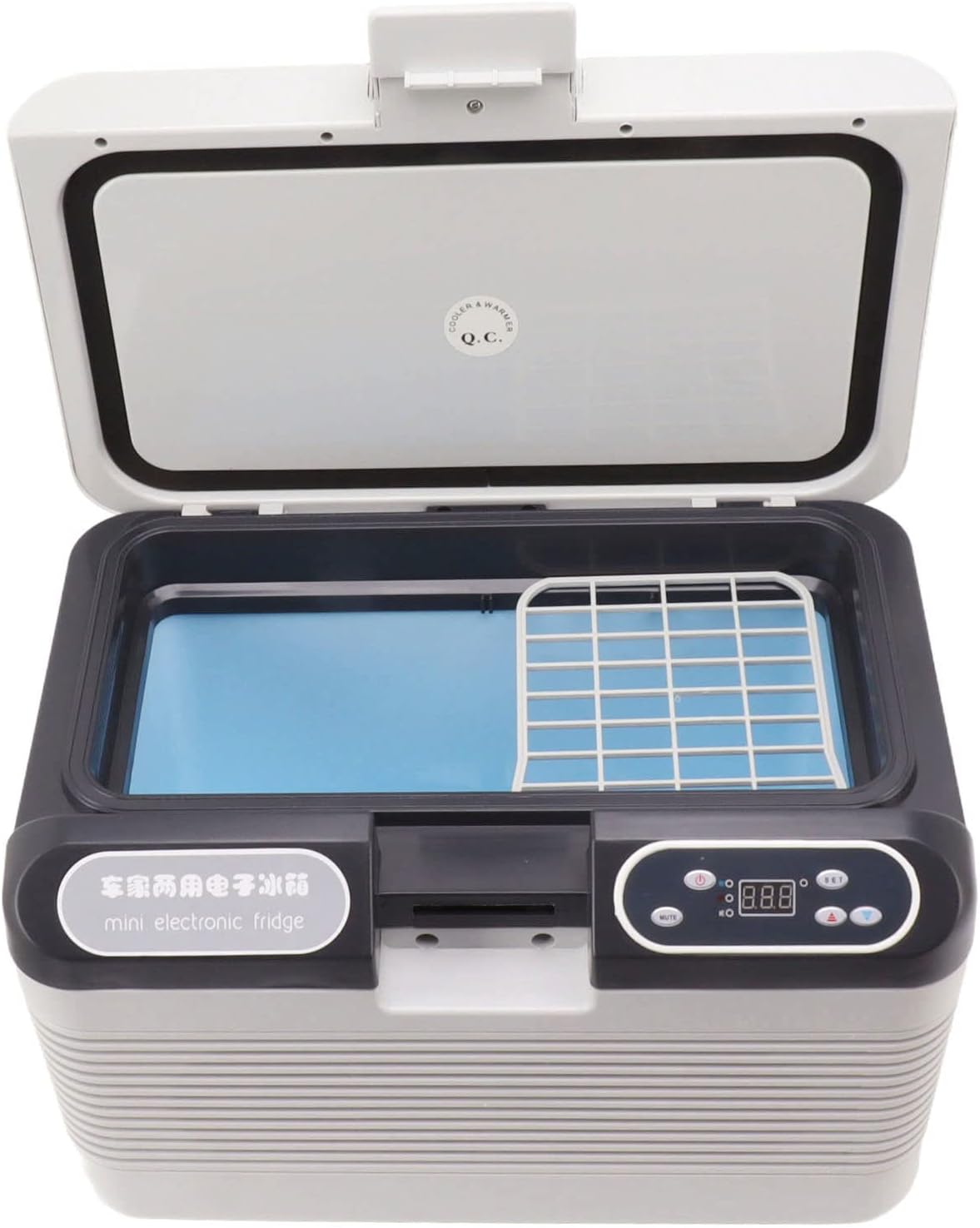 Car Refrigerator, Aluminum ABS 12L Portable RV Electric Cooler Freezer Cools Or Heats and Provides Compact Storage, Car Fridge for Vehicles, Truck, Camping, Travel and Home Use