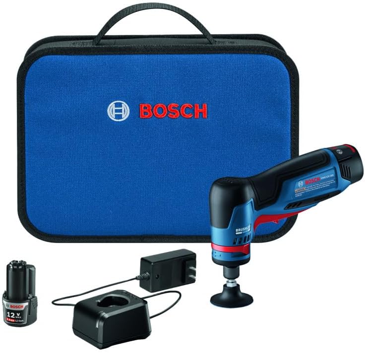 Bosch GWG12V-20SB23 12V Max Brushless 1/4 In. Right Angle Die Grinder Kit with (2) 3 Ah Batteries