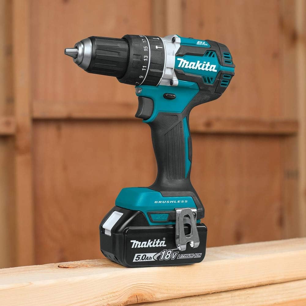Makita XPH12T 18V LXT Lithium-Ion Compact Brushless Cordless 1/2' Hammer Driver-Drill Kit