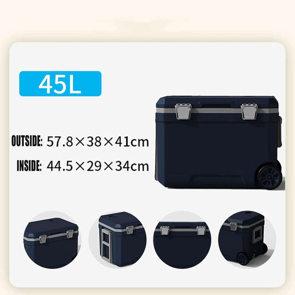 Car Camping Coolers for Chrysler Concept/Pacifica/Voyager/300 Letter Series/300C, Waterproof Portable Cooler, Leak Proof Picnic Insulated Bag, Ultra-Light Premium Ice Chest Box,C-Blue-45L