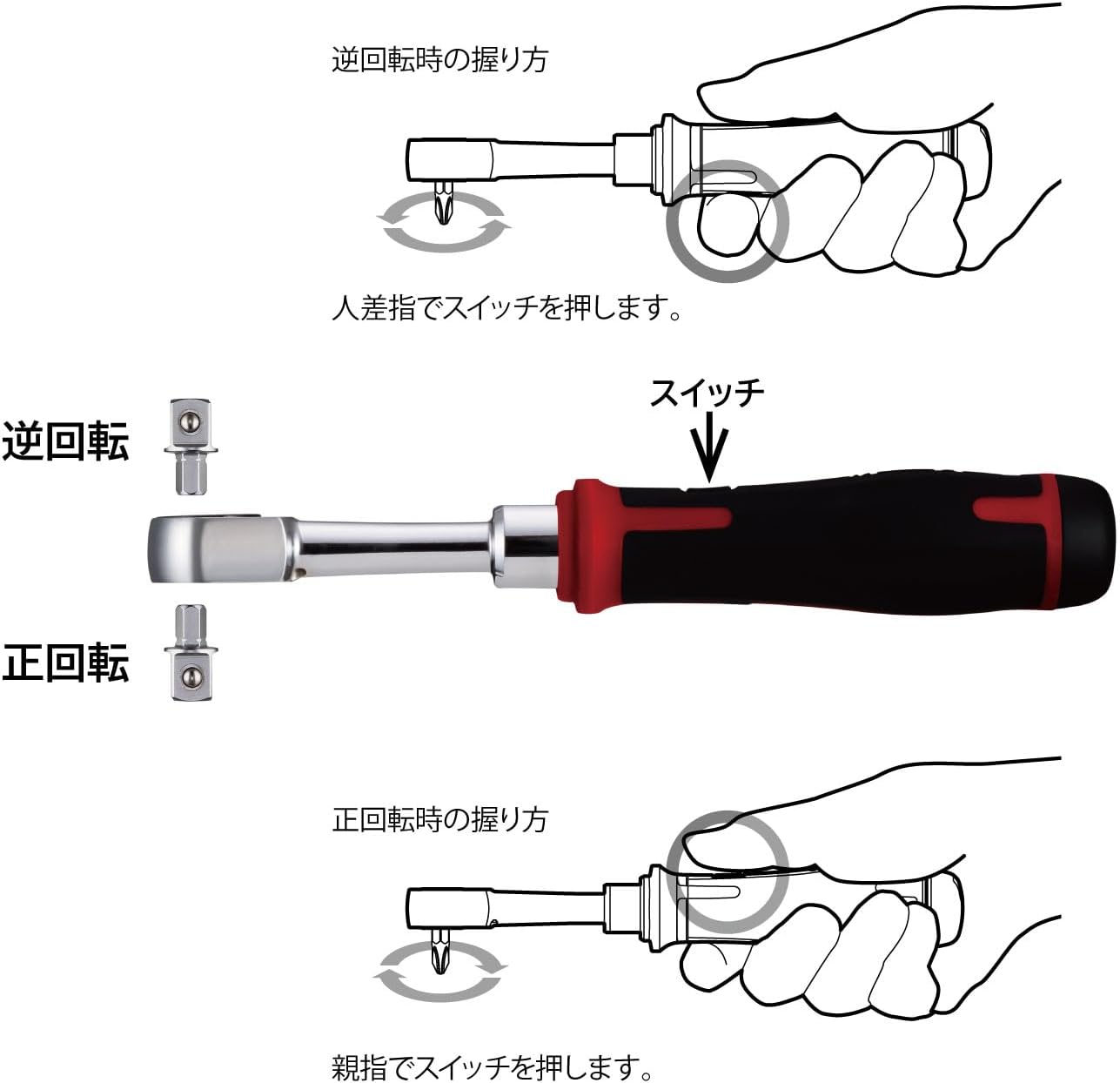 VESSEL 400ER3 Cordless Electric Slim Ratchet