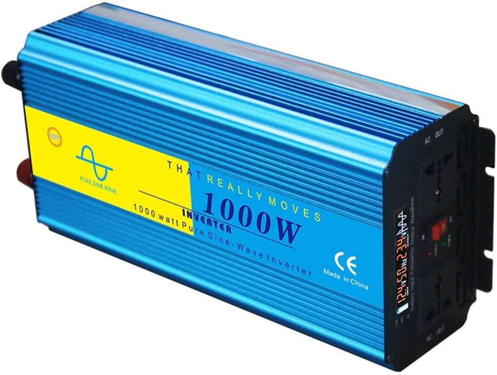 Solar System 1000W Pure sine Wave Inverter 12V to 220V DC to AC Power Supply(12V 220V)