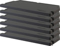 Suncast 6 Pack Vertical Shed Shelf Kit, Space Saving Shelving for Wall Mount Outdoor Storage Structures, 27.75' W x 14.5' D x 1.25' H, Black
