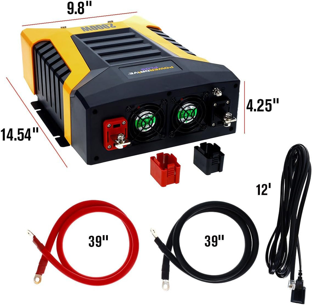 PowerDrive 2000 Watt Power Inverter, PWD2000P with Bluetooth Wireless Tech and Remote Control