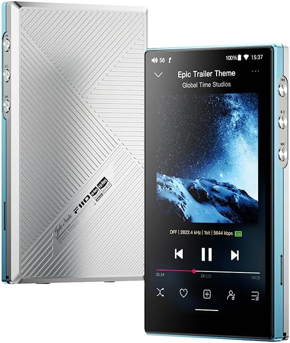 JadeAudio/FiiO JM21 Android 13 Hi-Res Music Player MP3 with Snapdragon 680, Bluetooth WiFi USB DAC 12.5H Playtime (3+32g Sky Blue)