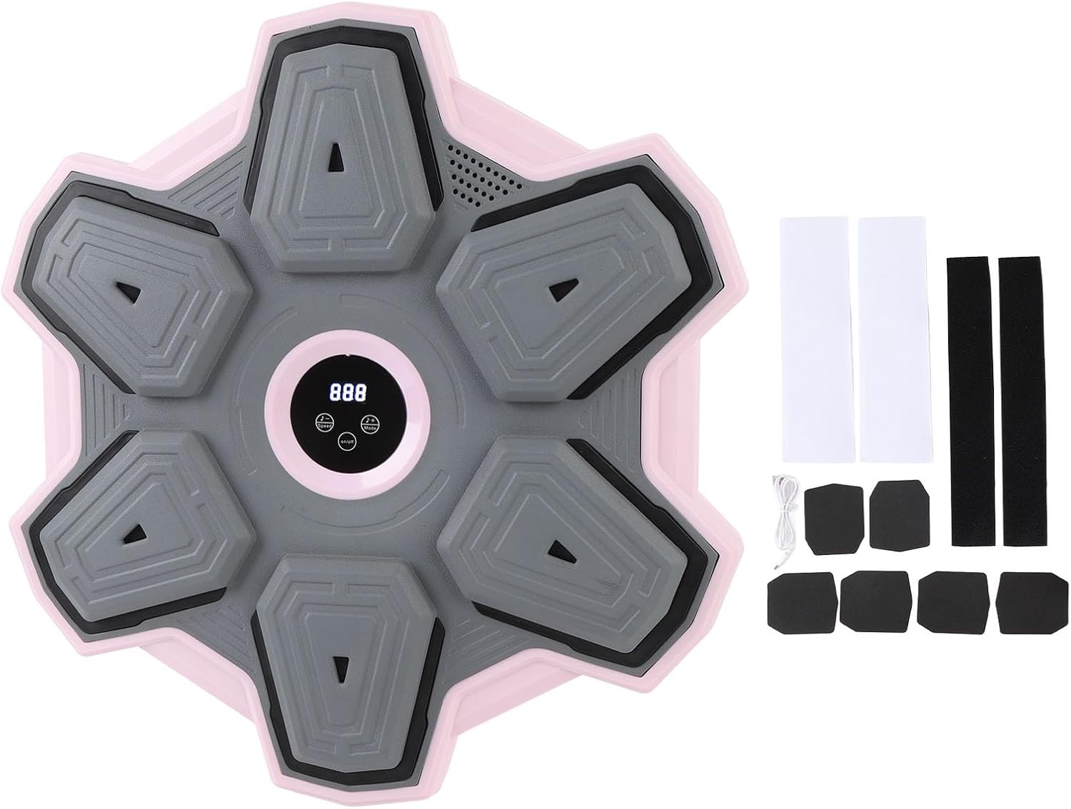 Smart Music Punching Target with Adaptive Difficulty for Home Gym Quiet Boxing Wall Target for Beginners and Enthusiasts, PU Foam Polyurethane, PP, ABS