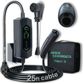 MACH 3 Fast 40 Amp Level 1&2 Portable EV Charger, NACS Connector Electric Vehicle Charging Station, 120-240V NEMA 14-50 w/ 5-15 Adapter. Outdoor EVSE, 25ft Cable with Holder