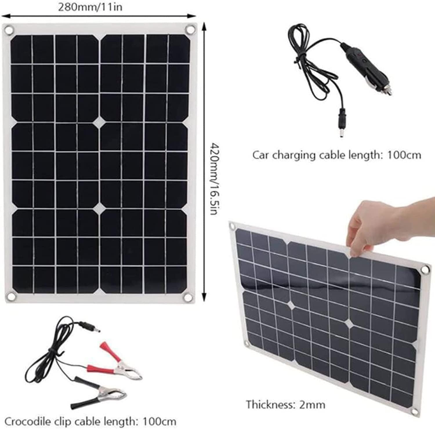 250W Solar Panel, with 30A Charge Controller Foldable Solar Panel Solar Generator, Emergency Power Supply for Outdoor Camping Travel Fishing,2 * 250W
