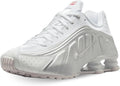 White/Metallic Silver Nike Shox R4 Sneaker by Nike