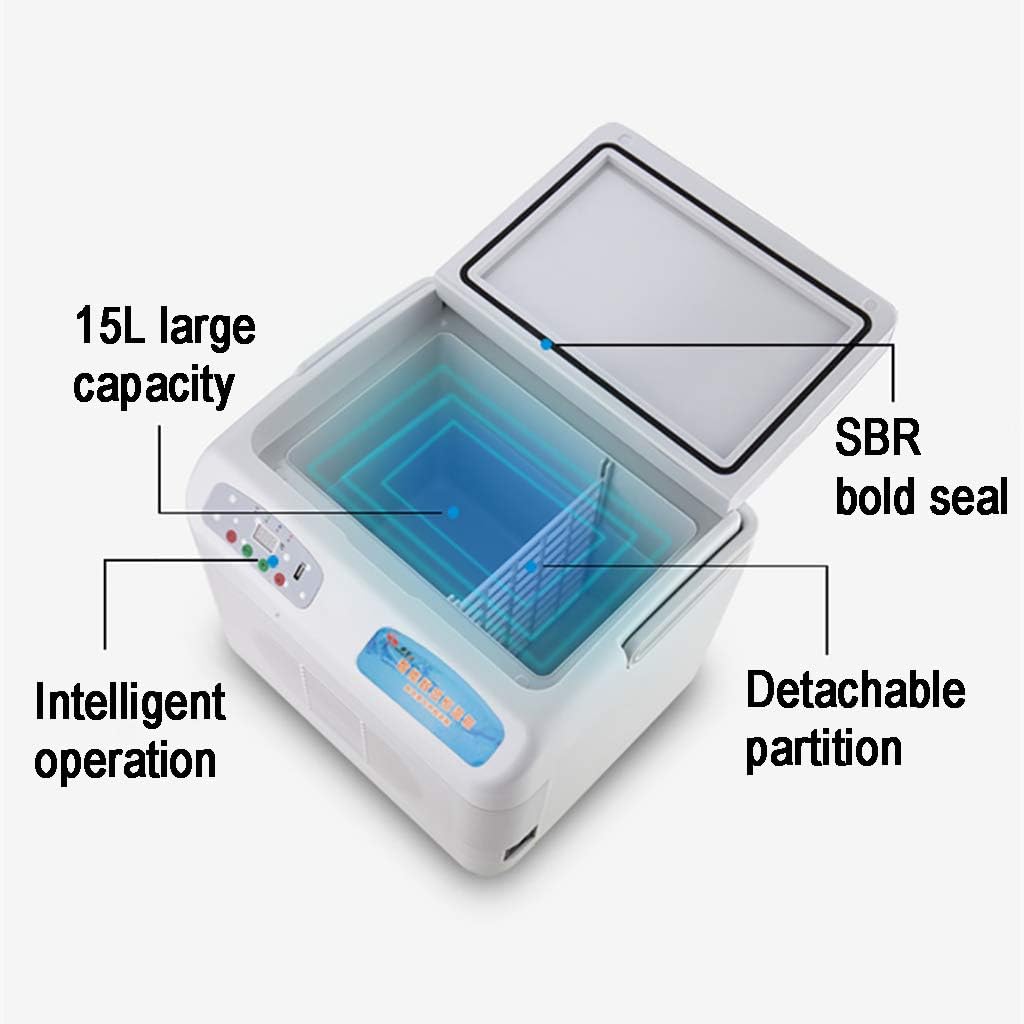 15L Portable Mini Refrigerator, Cooler Freezer & Insulin Vaccine Warmer for Car, Home, Travel, Camping - Energy Class A