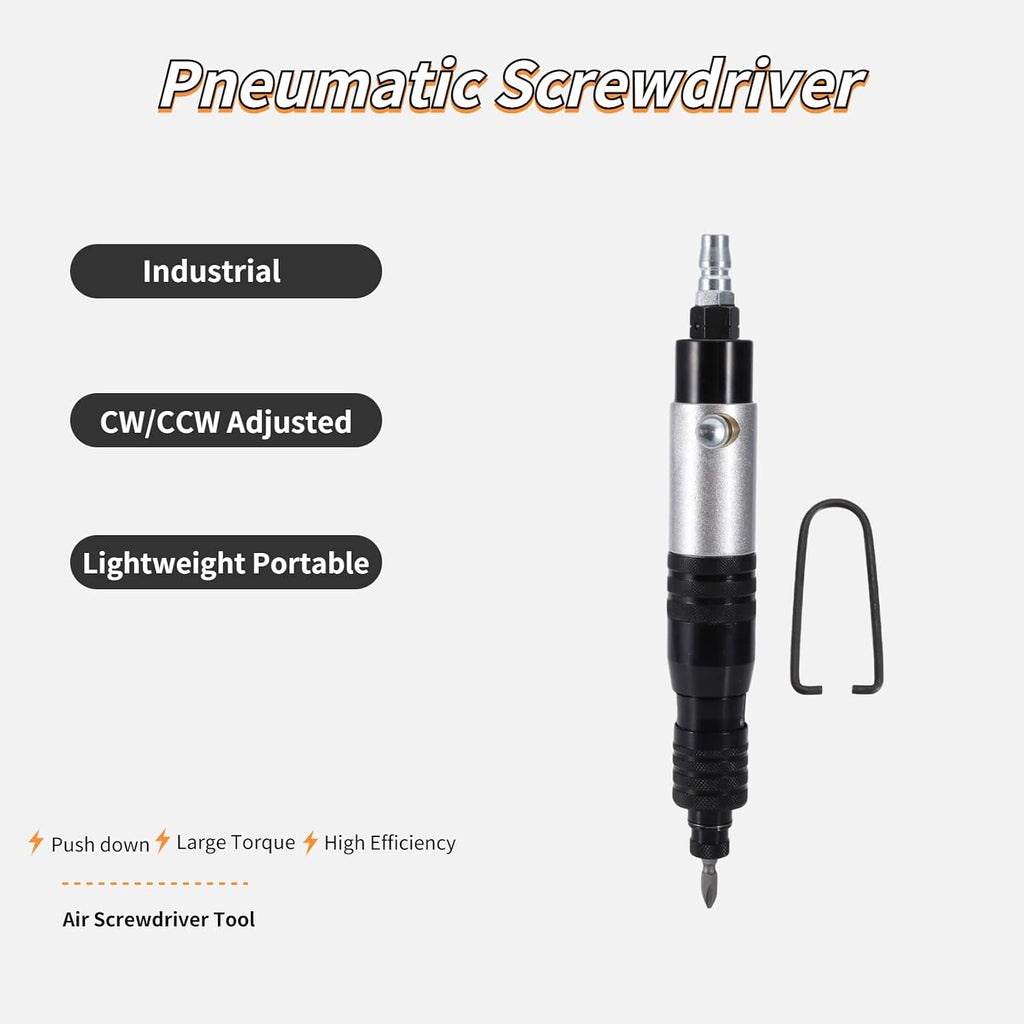 Industrial Pneumatic Screwdriver,Professional Handhold Pneumatic Screwdriver,Lightweight Portable Pneumatic Screwdriver,1200Rpm Cw/Ccw Air Screwdriver Tool,For Fastening And Dismantling Of Screws.