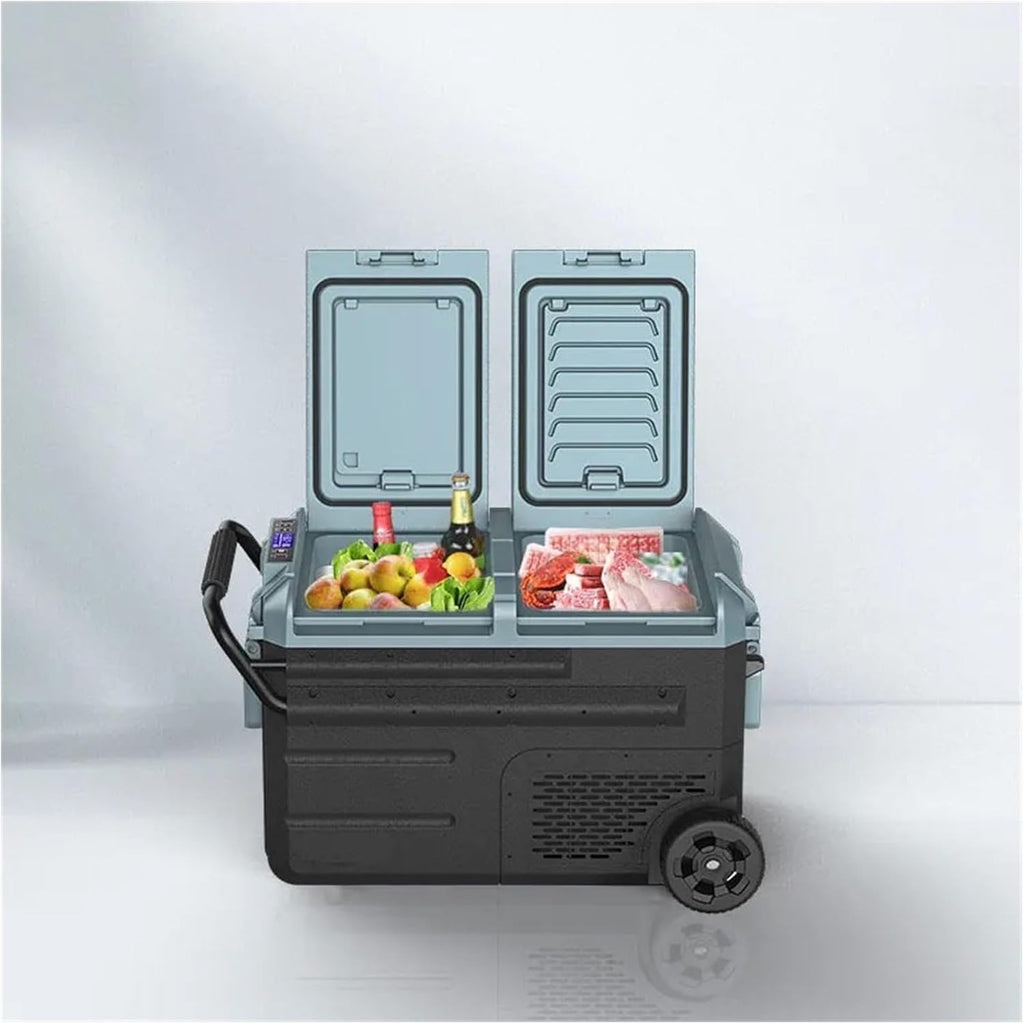 Refrigerator With 1 USB Charging Port (extra Battery With Two USB Ports) 38/50/60L Portable Car Refrigerator Wheel Pull Rod