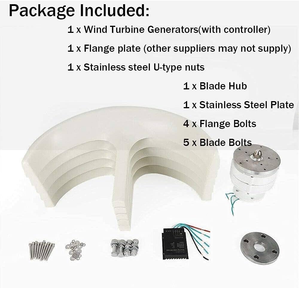 High Efficiency 600W Wind Turbine Generator Set for Home & Marine, 12V/24V with MPPT Controller, Perfect for Land Use, Eco-Friendly Energy Solution