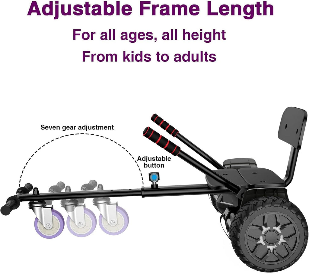 FLYING-ANT Self Balance Scooter Seat Attachment 6.5' Two-Wheel Self Balancing Electric Scooter with LED Light Flash Lights Wheels