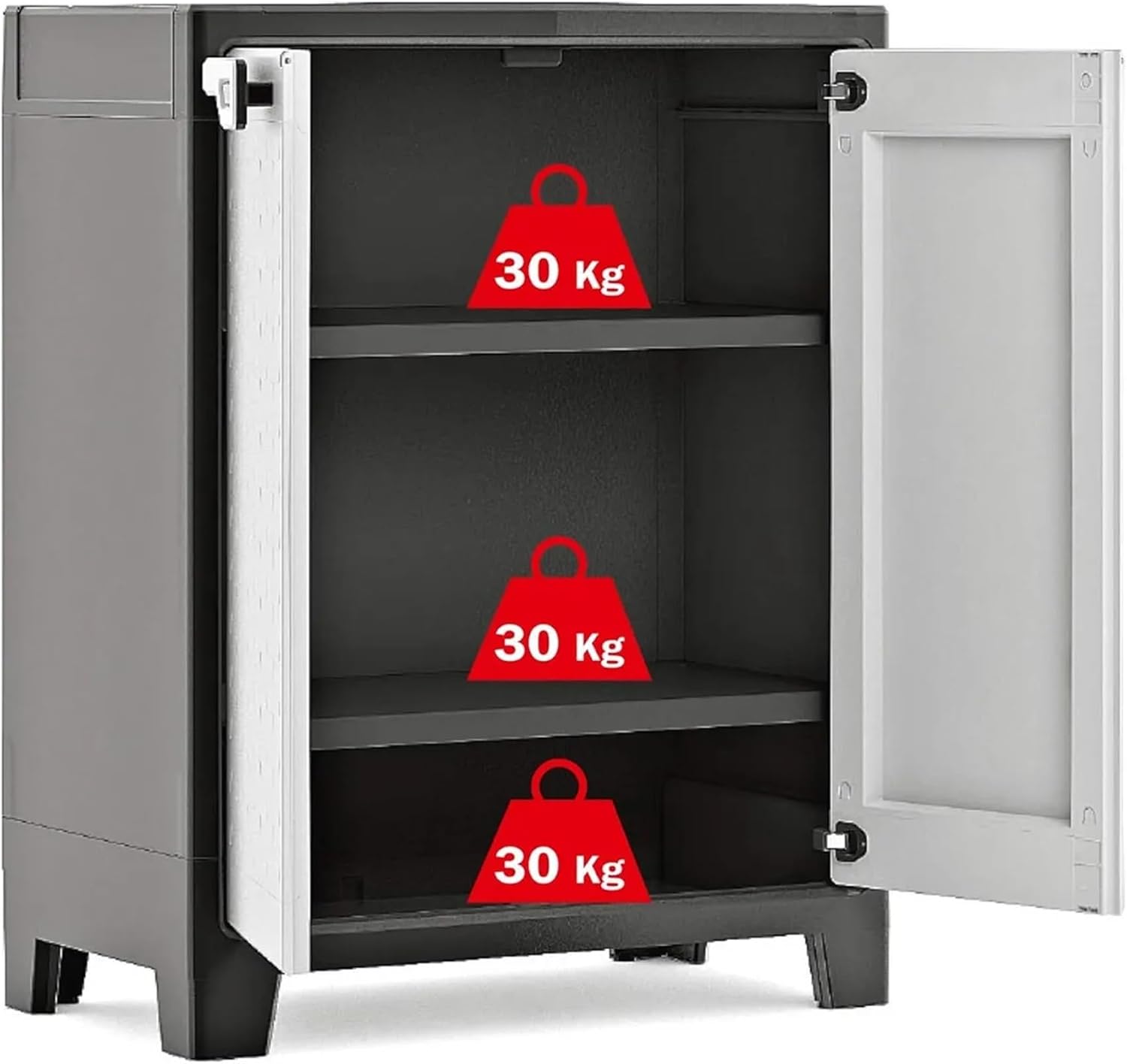 Keter 2 Door Base Cabinet, Grey