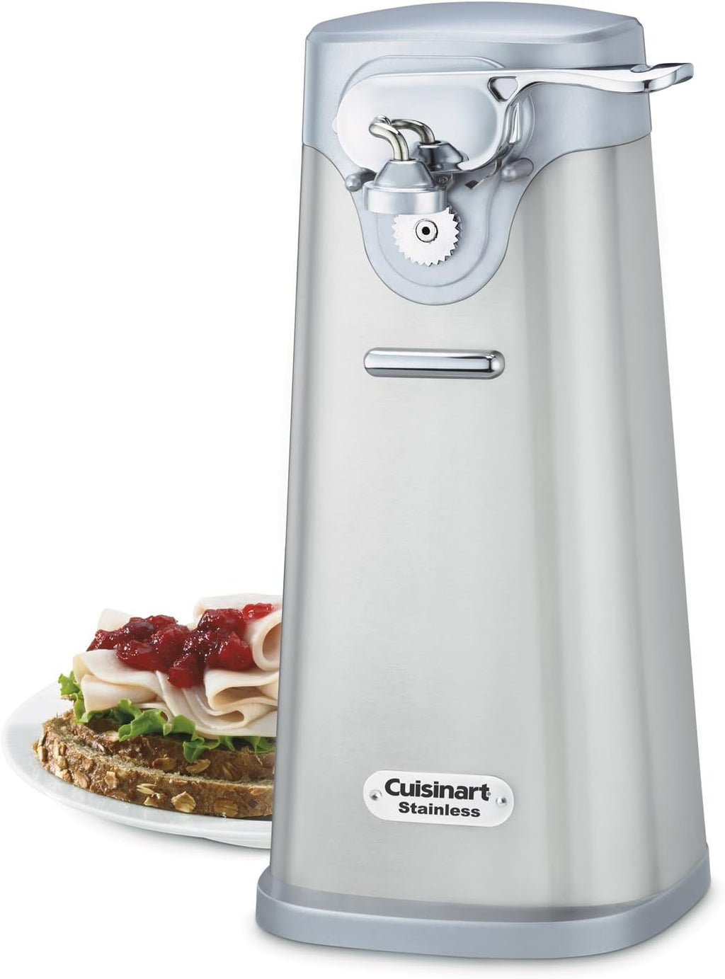 Cuisinart SCO-60 Deluxe Stainless Steel Can Opener & Metal Classic 2-Slice toaster, Brushed Stainless