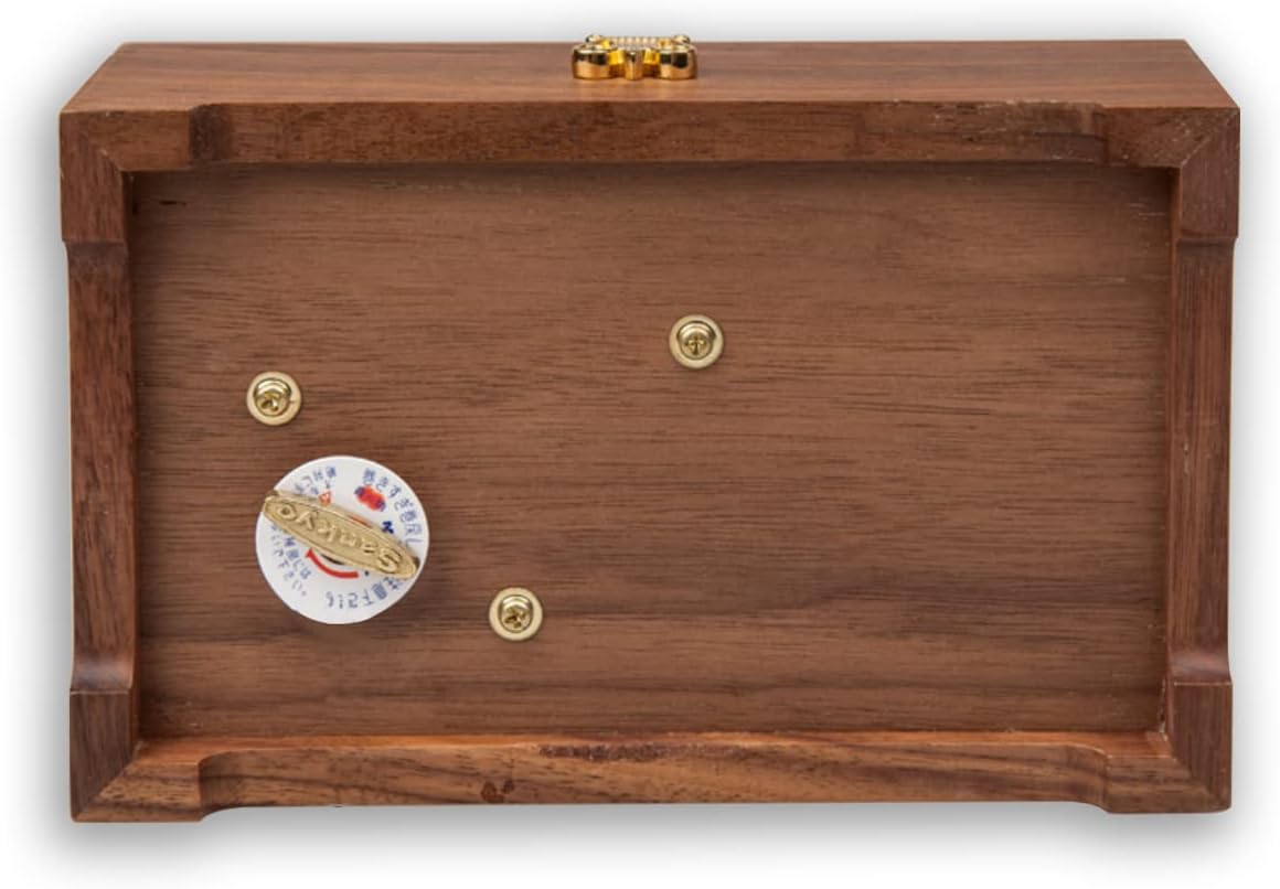BinkeGG Play [ Howl's M0ving Castle (Merry Go Round of Life) ] 30 Note High Class Walnut Wooden Wind up Music Box Jewelry Box with Sankyo Music Box Movement