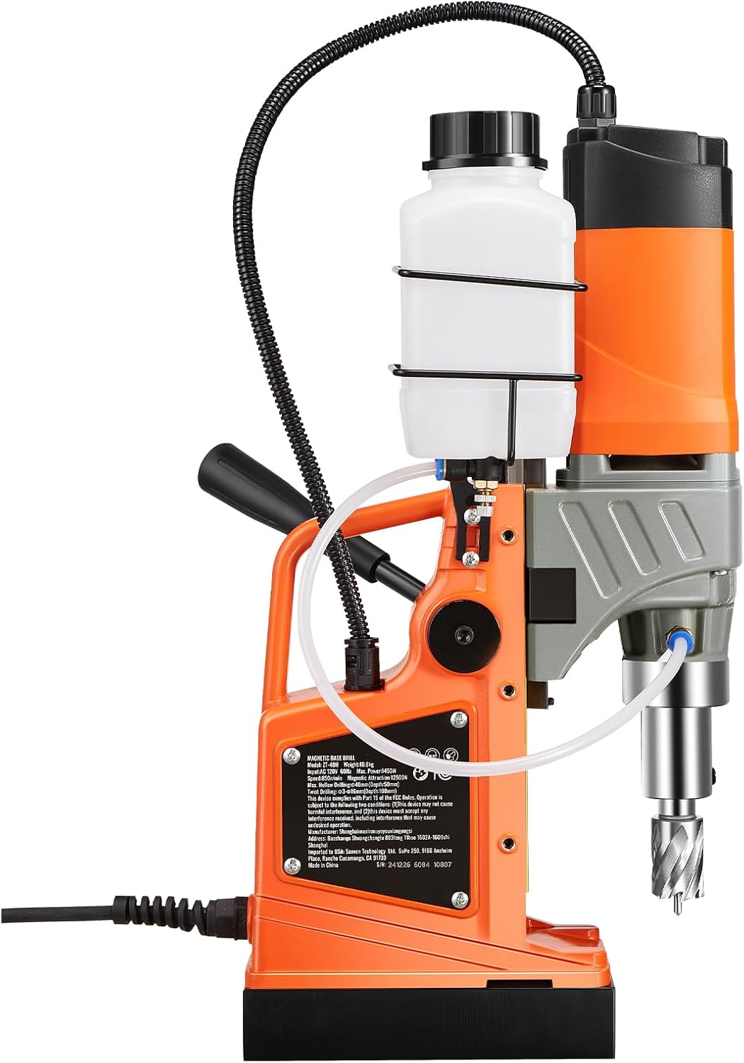 VEVOR Mag Drill Press, 1300W 1.57' Boring Diameter, 2922lbf Power Portable Magnetic Drill, 810 PRM, 11Pcs Drill Bits Electric Drilling Machine for Metal Surface, Industrial and Home Improvement