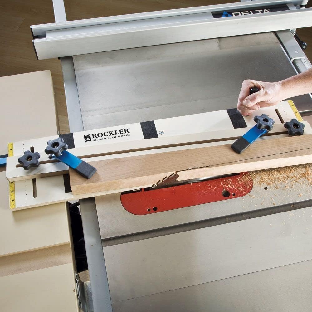 Rockler Taper Jig/Straight Line Jig - Power Tool Accessory Jigs Makes Tapered Cuts Fast - Wood Cutting Jig is Perfect for Chair Legs - Hardware Jig Includes 36' Miter Bar – Table Saw Accessories