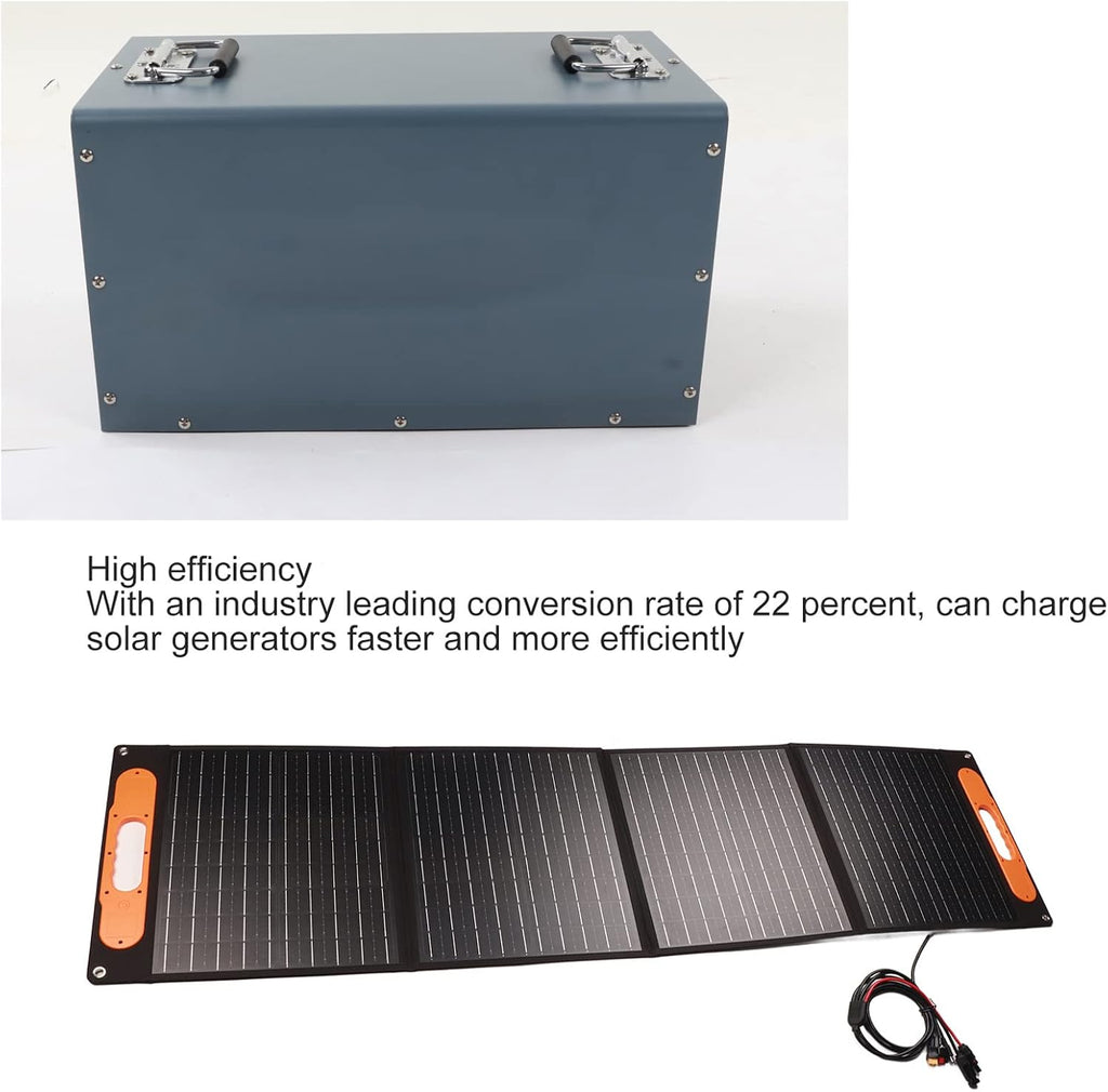 100W 18V 5.5A Portable Solar Panel,Foldable Solar Panel Charger,High Efficiency Waterproof Dustproof Solar Panel with XT60 Adapter for ZC600 ZC1000 ZC2000