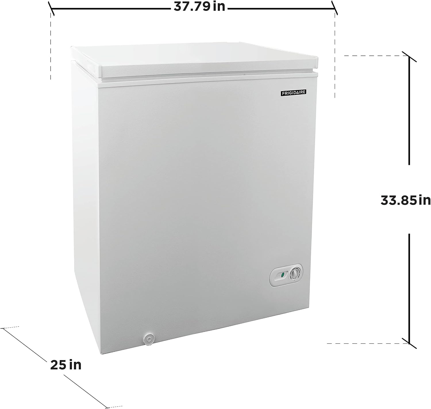 FRIGIDAIRE EFRF9003 Chest Deep Freezer, 9 Cu. Ft. Class, WhiteAdjustable Thermostat-Removable Vinyl Coated Wire Basket-Easy Defrost Drain, 9-10CF, White