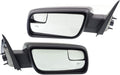 Kool Vue Driver & Passenger Side Power Heated Mirrors for Ford Flex 2013-2019 With Spotter Glass; Without Memory & Puddle Lamp Paintable