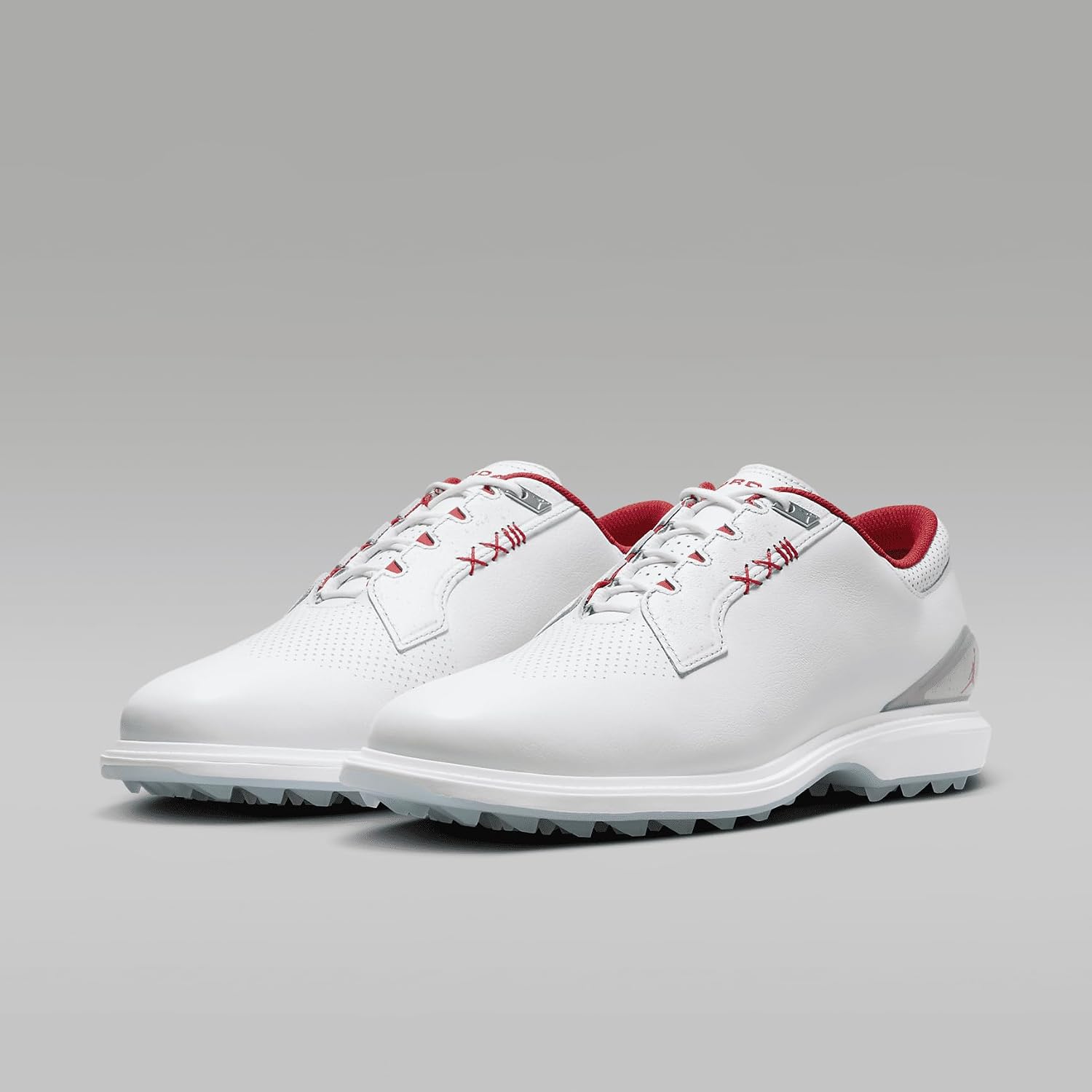 Jordan ADG 5 Golf Shoes (Wide) (FQ7874-100, White/Emerald Rise/Grape Ice)