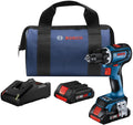 BOSCH GSR18V-800CB24 18V Brushless Connected-Ready 1/2 In. Drill/Driver Kit with (2) CORE18V® 4 Ah Advanced Power Batteries