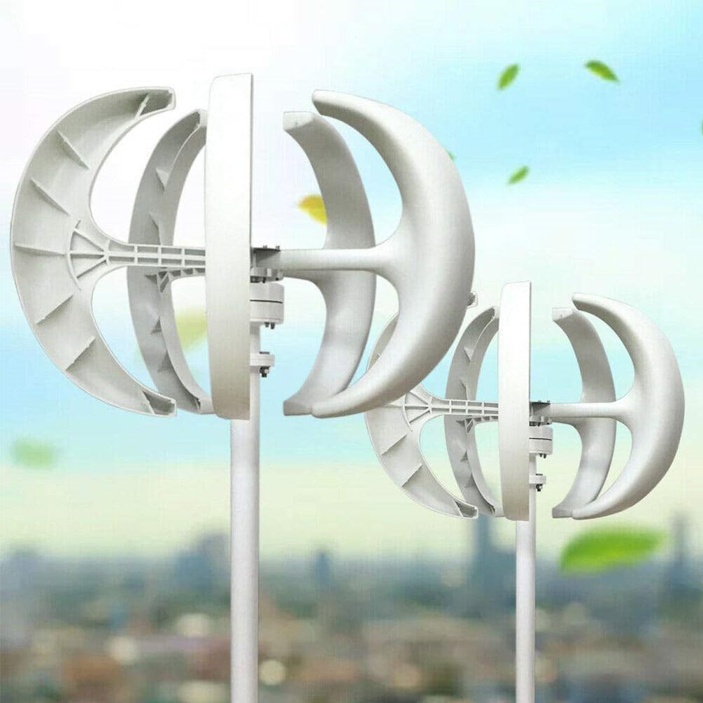 400W 600W 800W 1000W 1200W Vertical Axis Wind Turbine Generator - 5 Blades DC 12V/24V Windmill with Controller for Home Renewable Energy Solutions