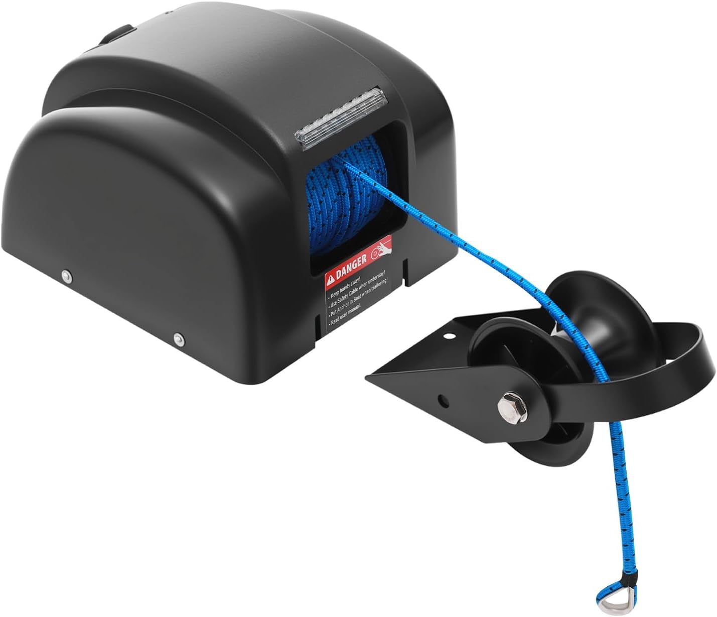 OUKANING Boat Electric Anchor Winch, Anchors Up to 25/35/45 LBS, 12-Volt DC Boat Anchor Wench with Wireless Remote Control, High-Efficiency Marine Saltwater Anchor Windlass Kit Includes 100-feet Rope
