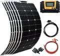 XINPUGUANG Flexible Solar Panel 6pcs 100W 12V Monocrystalline 600W Solar Kit 50A Charge Controller Extension Cable Battery Cable Off-Grid for RV Boat Cabin Tent Car (600W-1)