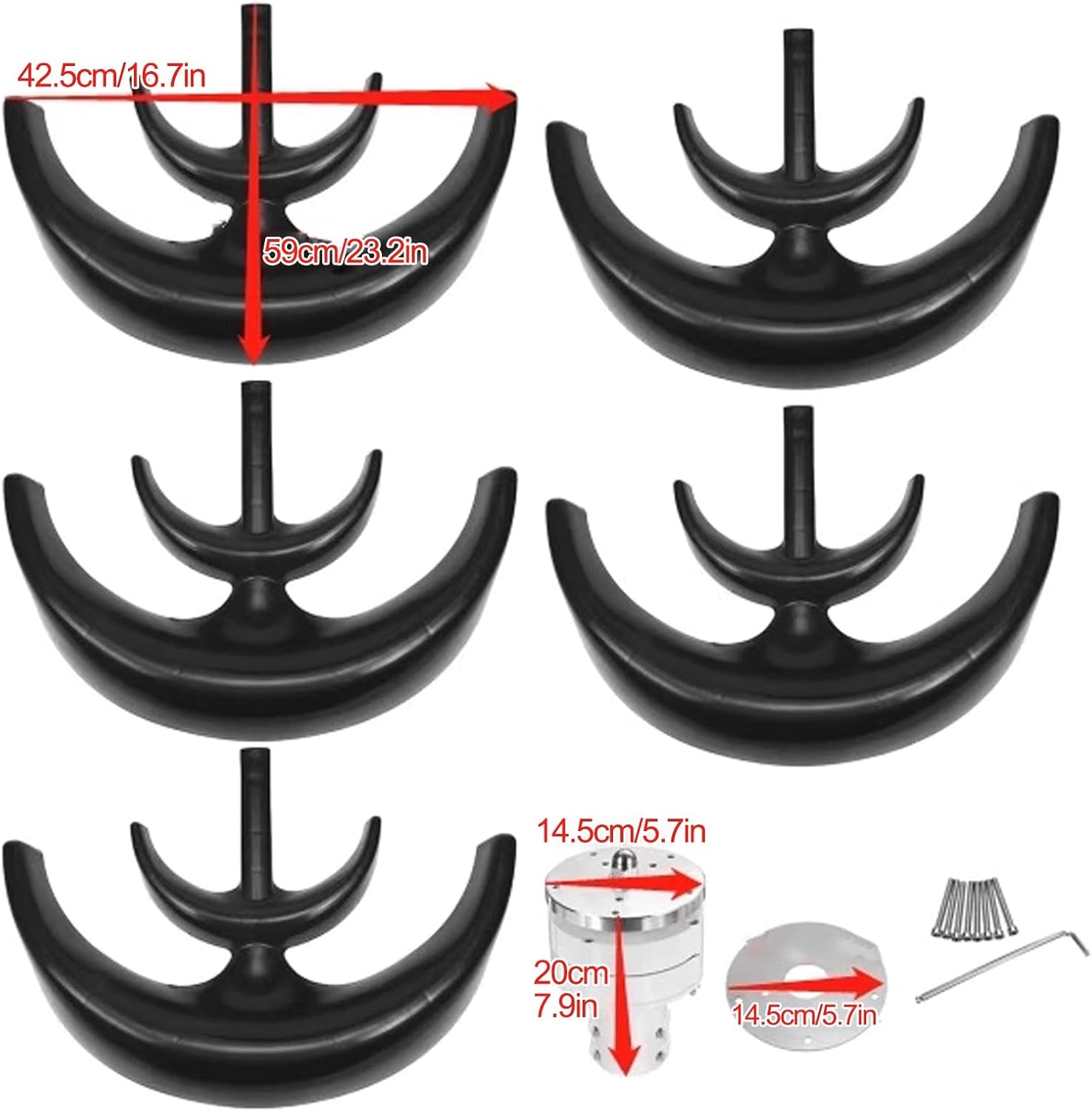 Small Windmill Generator, Wind Turbine Generator with Controller, 12v Voltage, 400w/1000w Turbine Generator, 5 Blades, for Ship, Outdoor Terrace(400w)
