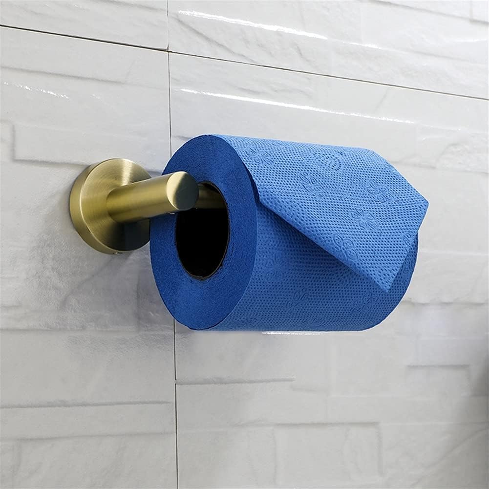 LSLYTQ Brushed Gold Stainless Steel Bathroom Hardware, Hand Towel Ring, Toilet Paper Holder, 2 Robe Towel Hooks, Bathroom Accessories Kit