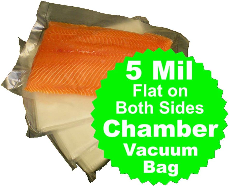 Chamber Bags Pouches 5 Mil 10' x 15' BPA FREE Food Grade Sous Vide Cooking Commercial Chamber Vacuum Sealer Bag Impulse Clear Storage Flat Pouch (200 Pcs 5 Mil 10' x 15' Chamber Bags Pouches)