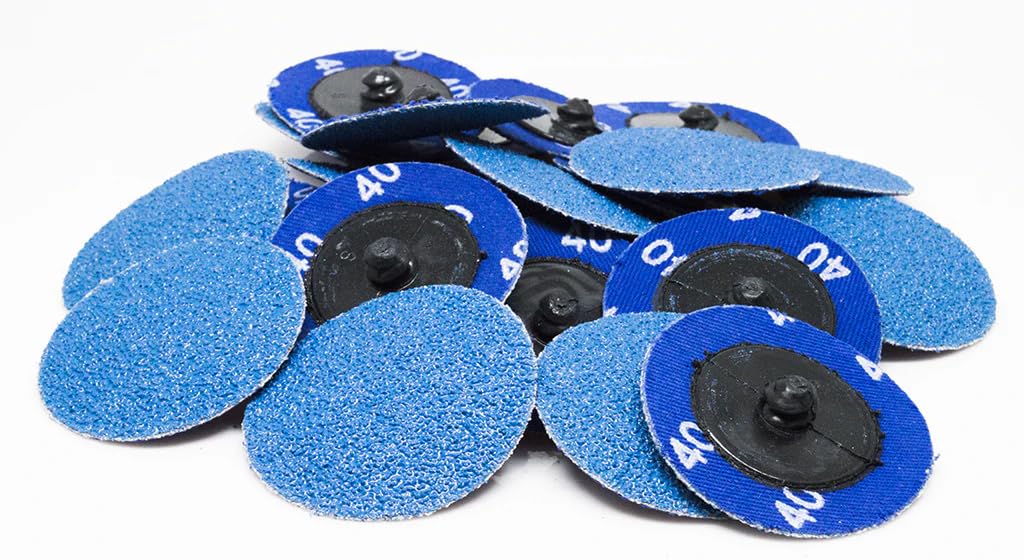 Benchmark Abrasives 2 Inch Sanding Discs Quick Change Zirconia, Male R Type Backing Drill & Die Grinder Sanding Disc for Deburring Polishing Rust Remover for Metal Paint Stripper (1000 Pack), 120 Grit